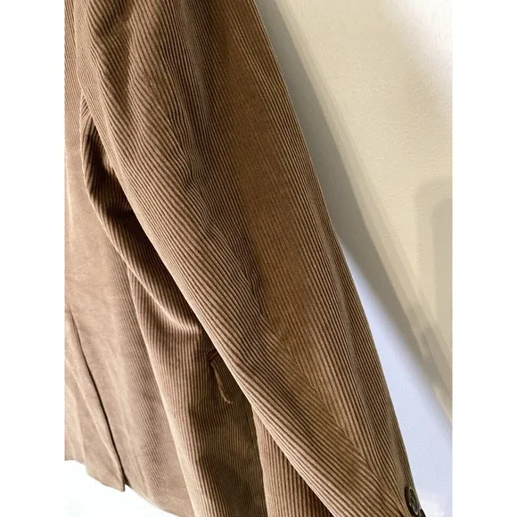 Mens Saddlebred 44S Brown Corduroy Blazer Sport Coat Cotton 2 Button Preppy - Picture 14 of 14